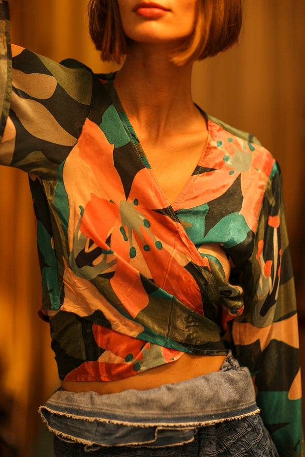 SILK WRAP TOP AURELIA TYRA