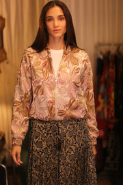 SILK EMBROIDERED BOMBER JACKET ANCHA LOGAN