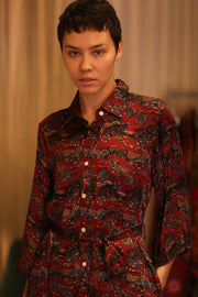 SILK BUTTON DOWN DRESS RUTH JADE