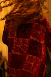 PINA SILK KIMONO ANANAS RED