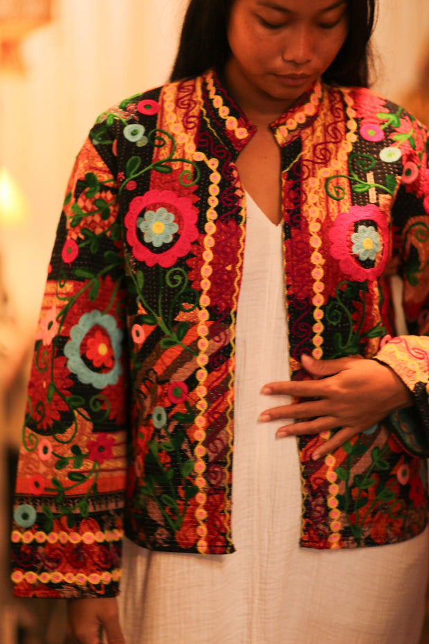 KANTHA EMBROIDERED JACKET INGRID DUSTIN