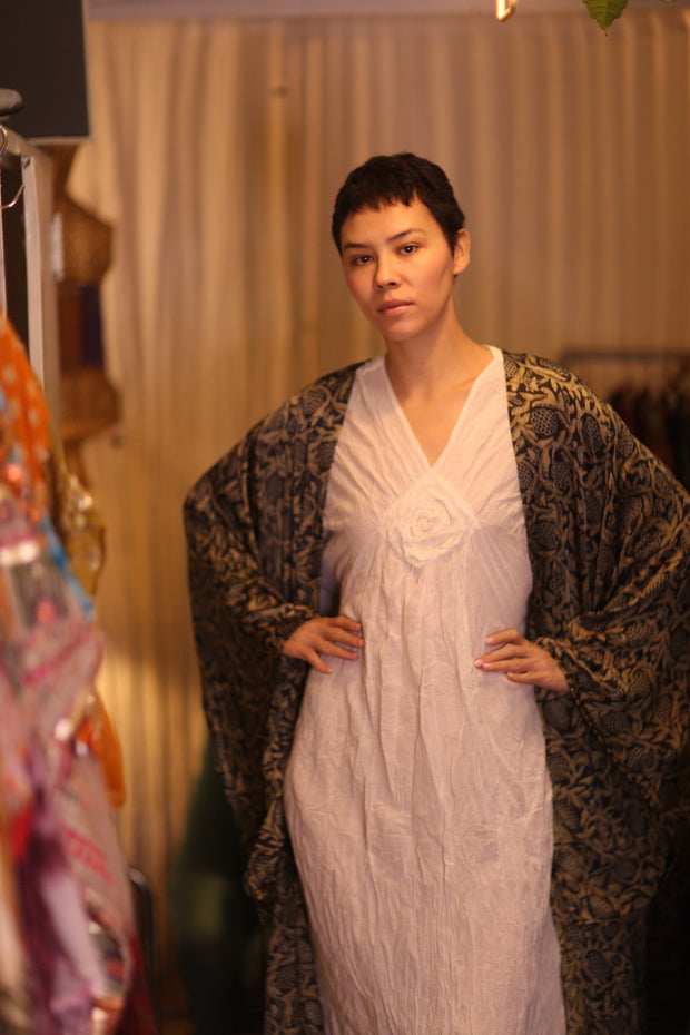 SIL WING KIMONO PINA CUSTARD APPLE YELLOW