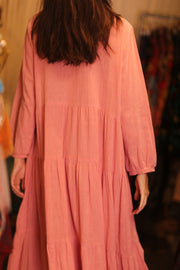 HANDWOVEN MAXI COTTON BUTTONED DRESS LOA NATALIA