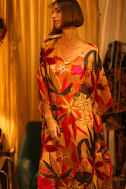 YAYA SILK KAFTAN IN JUNGLE