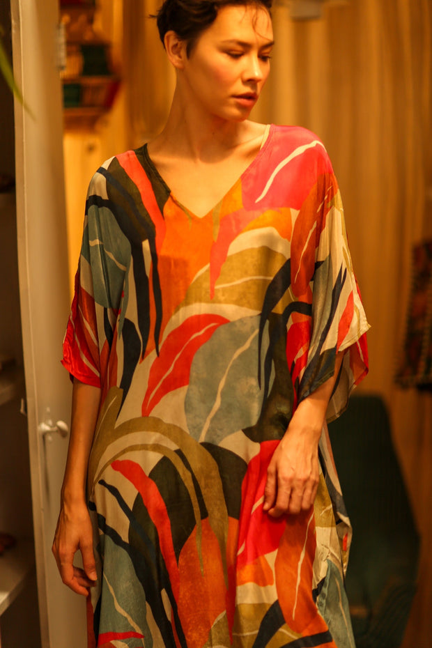 YAYA SILK KAFTAN LINEA MO