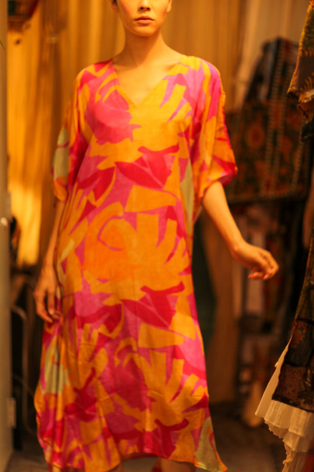YAYA SILK KAFTAN SUNSET