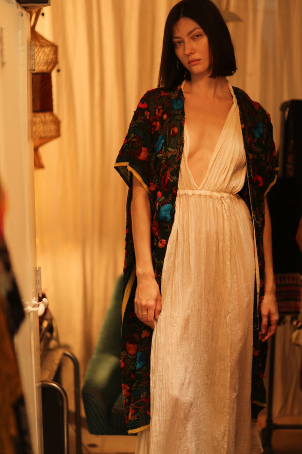 BIANCA EMBROIDERED KIMONO - BANGKOK TAILOR CLOTHING STORE - HANDMADE CLOTHING