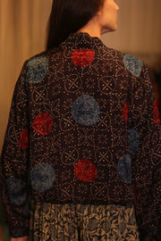 BOMBER JACKET SILK ANCHA DOMI - sustainably made MOMO NEW YORK sustainable clothing, bomberjacket slow fashion