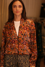 BOMBER JACKET SILK ANCHA JASMINE - sustainably made MOMO NEW YORK sustainable clothing, coatandjacket slow fashion