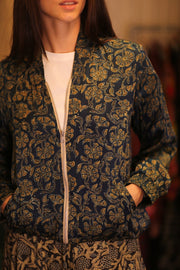 BOMBER SILK JACKET AMADA - BANGKOK TAILOR CLOTHING STORE - HANDMADE CLOTHING