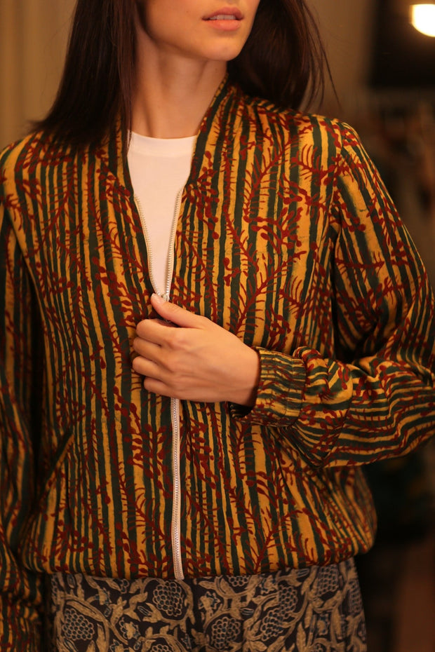 BOMBER SILK JACKET KATE - BANGKOK TAILOR CLOTHING STORE - HANDMADE CLOTHING