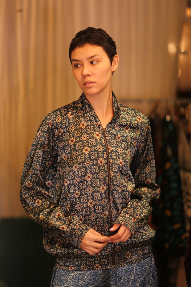 BOMBER SILK JACKET LANA - BANGKOK TAILOR CLOTHING STORE - HANDMADE CLOTHING