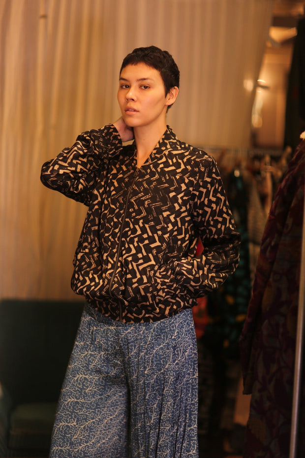 BOMBER SILK JACKET RILAY - BANGKOK TAILOR CLOTHING STORE - HANDMADE CLOTHING