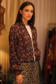 BOMBER SILK JACKET VIDA - BANGKOK TAILOR CLOTHING STORE - HANDMADE CLOTHING