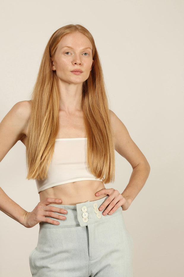 DENIM PANTS BERENICE - sustainably made MOMO NEW YORK sustainable clothing, pants slow fashion