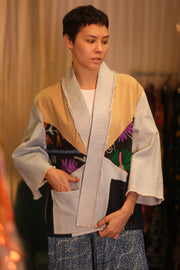 DENIM PATCHWORK KIMONO LYKE - sustainably made MOMO NEW YORK sustainable clothing, coatandjacket slow fashion