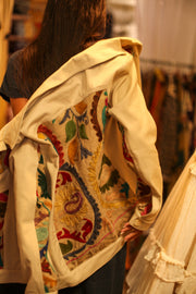 DENIM SUZANI JACKET - sustainably made MOMO NEW YORK sustainable clothing, slow fashion