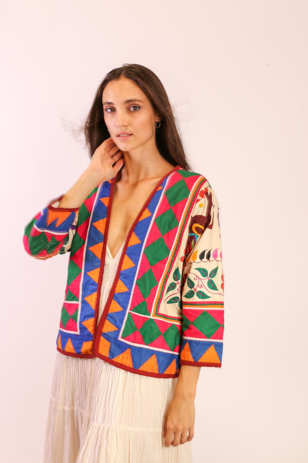 EMBROIDERED JACKET CAROLINA - sustainably made MOMO NEW YORK sustainable clothing, Jacket slow fashion