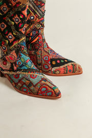 EMBROIDERED WESTERN BOOTS SALMA - sustainably made MOMO NEW YORK sustainable clothing, boots slow fashion