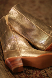 GOLDEN WESTERN BOOTS SINATRA - sustainably made MOMO NEW YORK sustainable clothing, boots slow fashion