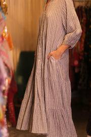 HANDWOVEN COTTON DRESS SUSIE MIA - sustainably made MOMO NEW YORK sustainable clothing, bestseller slow fashion