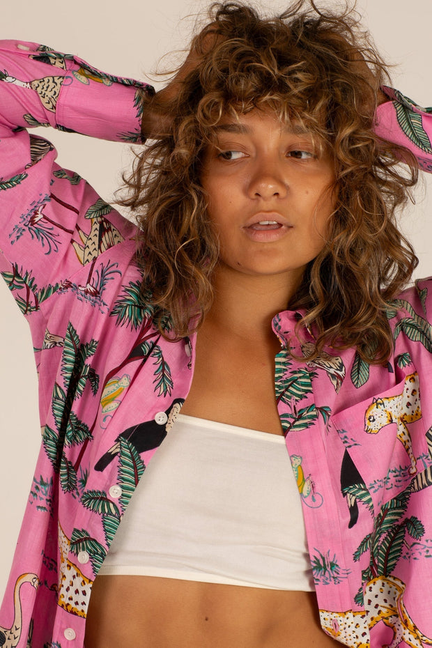 HAWAI STYLE BOYFRIEND SHIRT - sustainably made MOMO NEW YORK sustainable clothing, new slow fashion