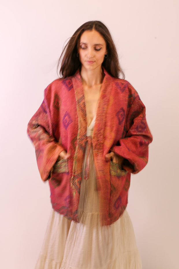 KANTHA FABRIC KIMONO JACKET VALESSA