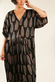 KAFTAN DRESS CURU - sustainably made MOMO NEW YORK sustainable clothing, dress slow fashion