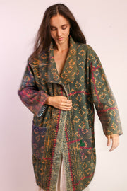 KANTHA COAT JACKET MIMARI - sustainably made MOMO NEW YORK sustainable clothing, slow fashion