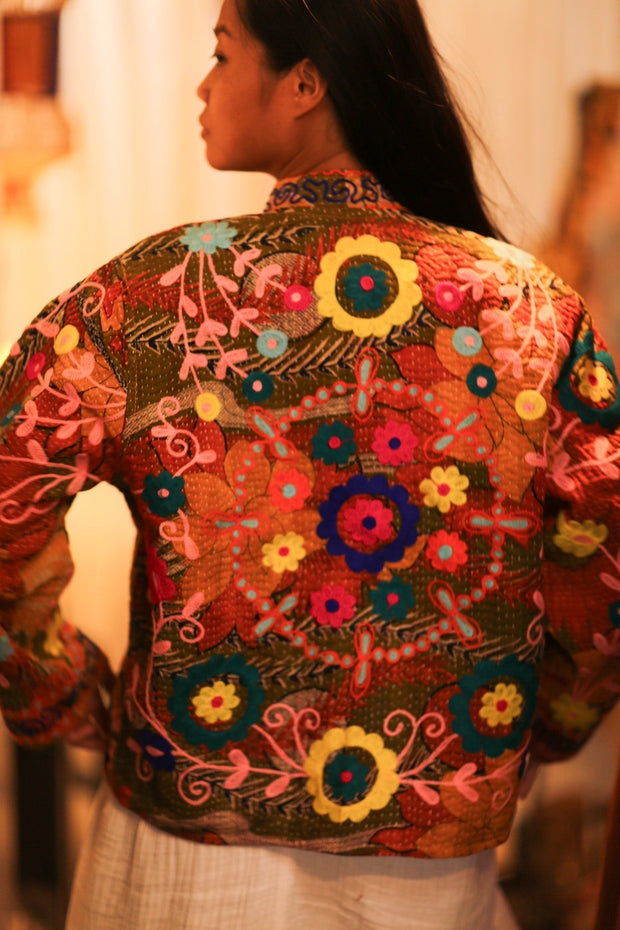 KANTHA EMBROIDERED JACKET INGRID HUGS - MOMO STUDIO BERLIN - Berlin Concept Store - sustainable & ethical fashion