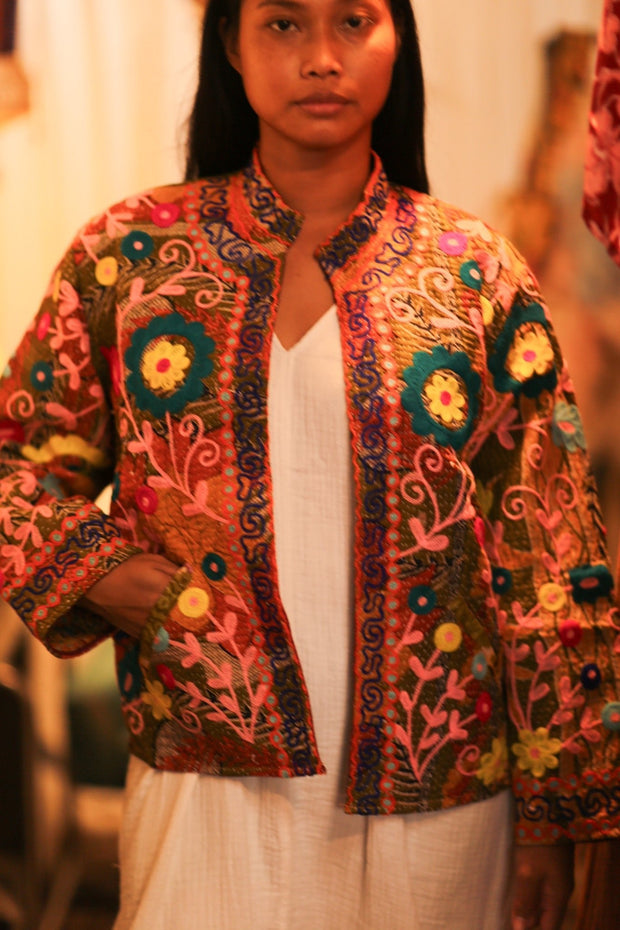 KANTHA EMBROIDERED JACKET INGRID HUGS - MOMO STUDIO BERLIN - Berlin Concept Store - sustainable & ethical fashion