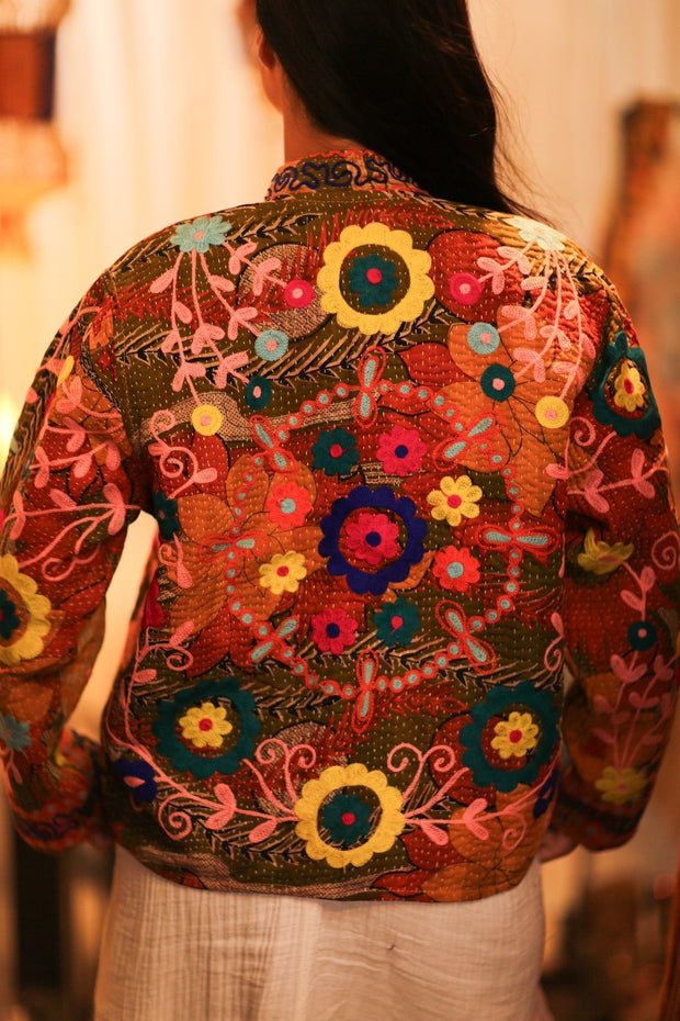 KANTHA EMBROIDERED JACKET INGRID HUGS - MOMO STUDIO BERLIN - Berlin Concept Store - sustainable & ethical fashion