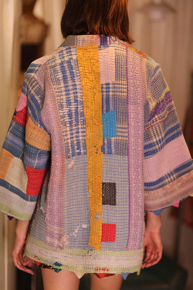 KANTHA KIMONO KINA VALERIA - sustainably made MOMO NEW YORK sustainable clothing, bestseller slow fashion