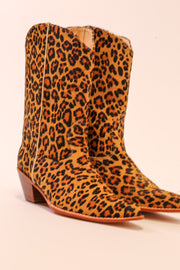 LEOPARD PRINT WESTERN BOOTS MAYA - sustainably made MOMO NEW YORK sustainable clothing, slow fashion