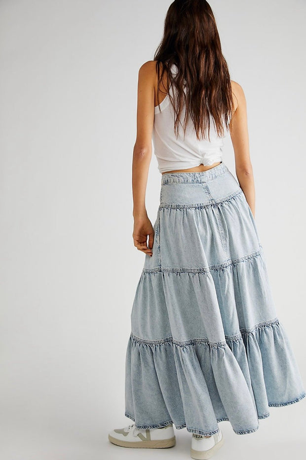 MAXI SKIRT LAURAINE - sustainably made MOMO NEW YORK sustainable clothing, skirt slow fashion