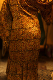 PINA SILK KIMONO GARDEN OLIVE GREEN - BANGKOK TAILOR CLOTHING STORE - HANDMADE CLOTHING