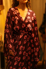 PINA SILK KIMONO PINK MONKEY - BANGKOK TAILOR CLOTHING STORE - HANDMADE CLOTHING