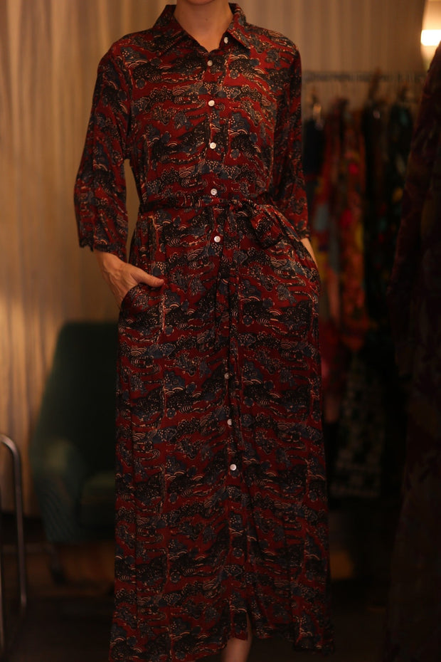 RUTHI BUTIONEA DRESS JADE - BANGKOK TAILOR CLOTHING STORE - HANDMADE CLOTHING
