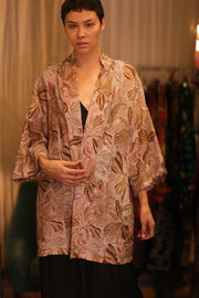 SHORT EMBROIDERED KIMONO LINDA - BANGKOK TAILOR CLOTHING STORE - HANDMADE CLOTHING