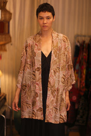 SHORT EMBROIDERED KIMONO LINDA - BANGKOK TAILOR CLOTHING STORE - HANDMADE CLOTHING