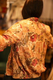 SILK BOMBER JACKET CARMEN - sustainably made MOMO NEW YORK sustainable clothing, slow fashion