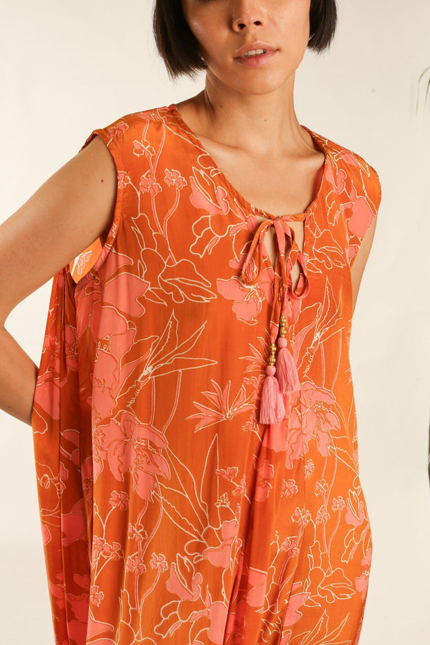 SILK DRESS AHLAM - sustainably made MOMO NEW YORK sustainable clothing, new slow fashion