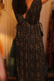 SILK DRESS VICTORIA BROWNY - sustainably made MOMO NEW YORK sustainable clothing, bestseller slow fashion