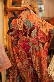 SILK EMBROIDERED KIMONO ABNER - sustainably made MOMO NEW YORK sustainable clothing, slow fashion