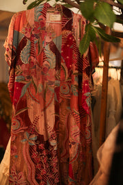 SILK EMBROIDERED KIMONO ABNER - sustainably made MOMO NEW YORK sustainable clothing, slow fashion