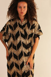 SILK EMBROIDERED KIMONO LOPE - sustainably made MOMO NEW YORK sustainable clothing, kimono slow fashion