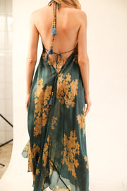 SILK SHOULDER DRESS ELA - sustainably made MOMO NEW YORK sustainable clothing, dress slow fashion