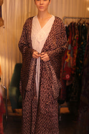 SILK WING KIMONO PINA MAZE - sustainably made MOMO NEW YORK sustainable clothing, handmade slow fashion
