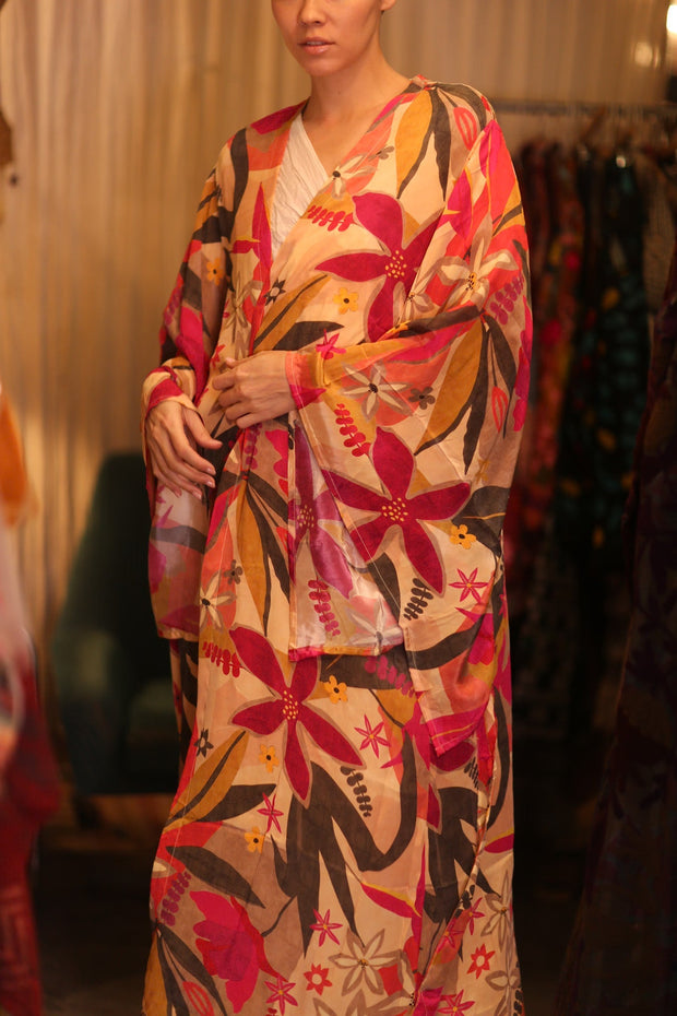 SILK WING KIMONO PINA RITA - sustainably made MOMO NEW YORK sustainable clothing, kimono slow fashion