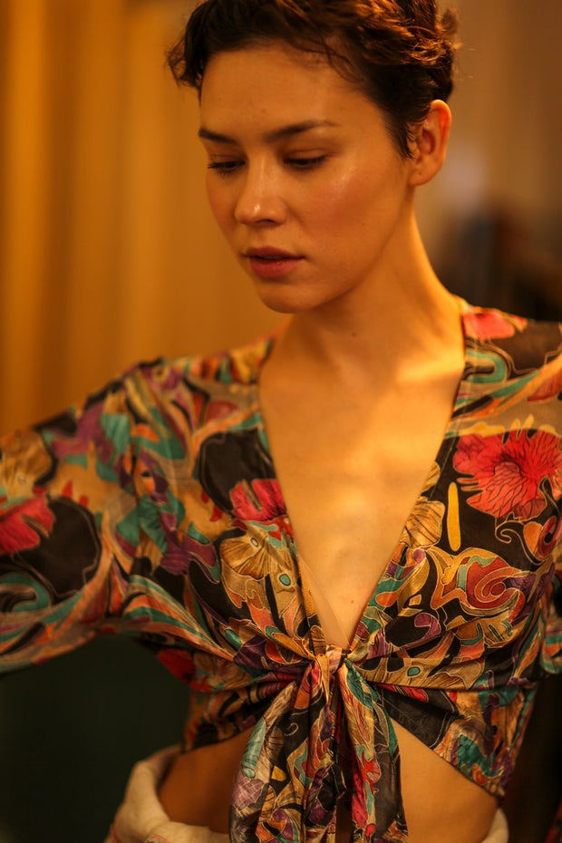 SILK WRAP TOP AURELIA - MOMO STUDIO BERLIN - Berlin Concept Store - sustainable & ethical fashion